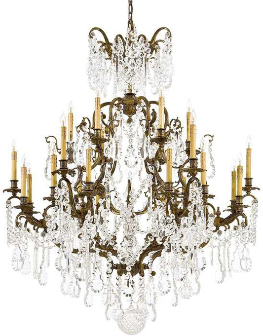 24 Light 3 Tier Candle Style Crystal Chandelier from the Vintage / Crystal Collection