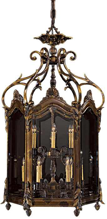 9 Light Lantern Pendant from the Metropolitan Collection