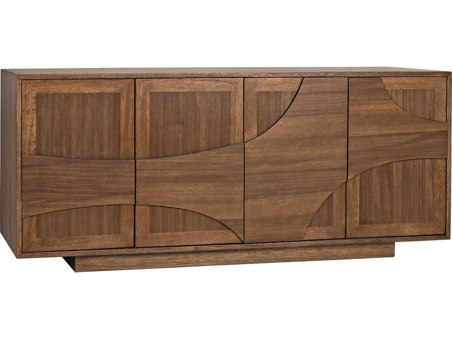 Collage 4-Door Walnut Sideboard in Dark Walnut