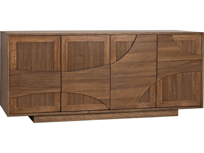 Collage 4-Door Walnut Sideboard in Dark Walnut