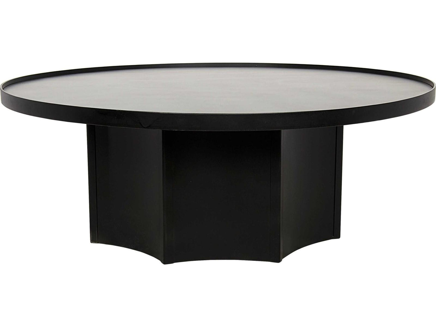 Rome Round Black Metal Coffee Table