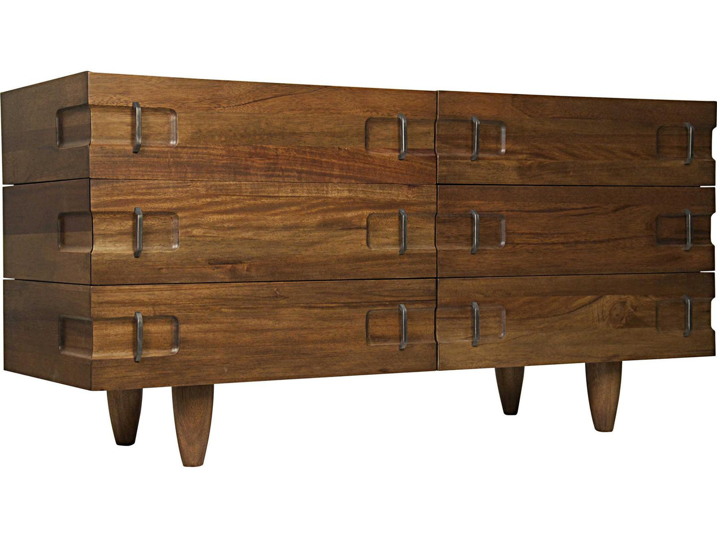David 64 Inch Walnut Sideboard Dark Walnut Finish