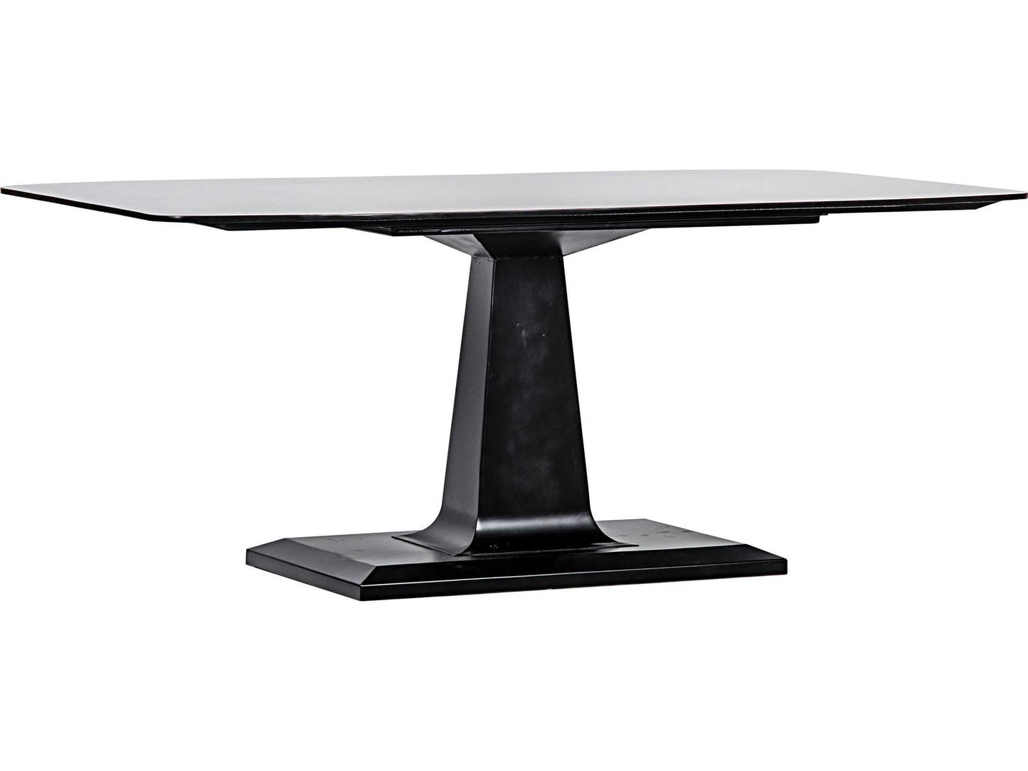 Amboss Rectangle Dining Table in Matte Black Industrial Steel