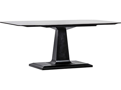 Amboss Rectangle Dining Table in Matte Black Industrial Steel