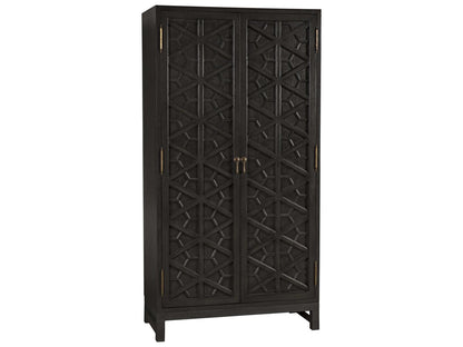 Maharadscha Small Armoire in Pale Mahogany with Matte Black Base