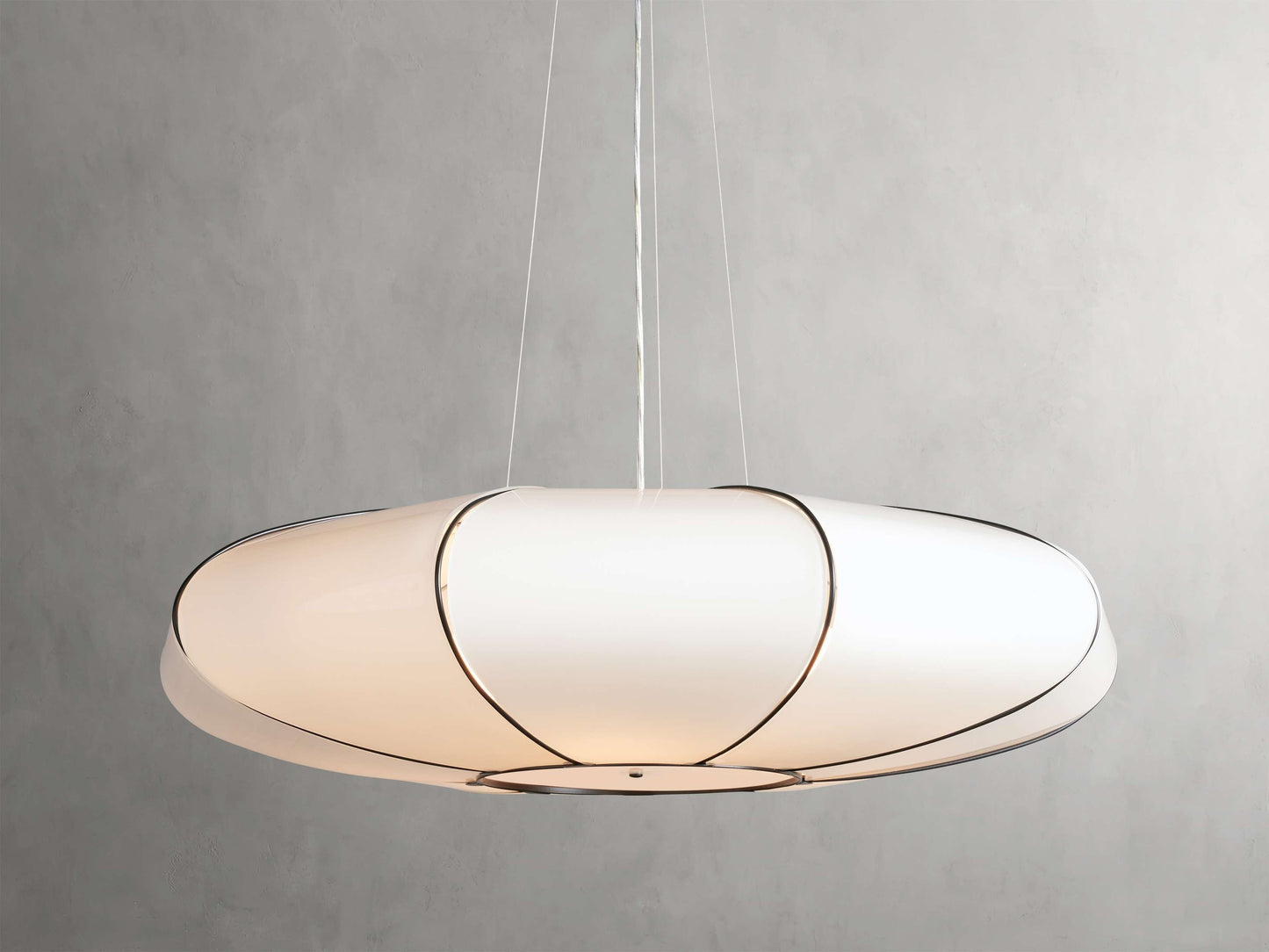 Nuvara Milk Glass Modern Chandelier
