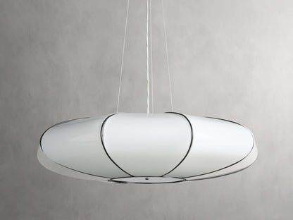 Nuvara Milk Glass Modern Chandelier