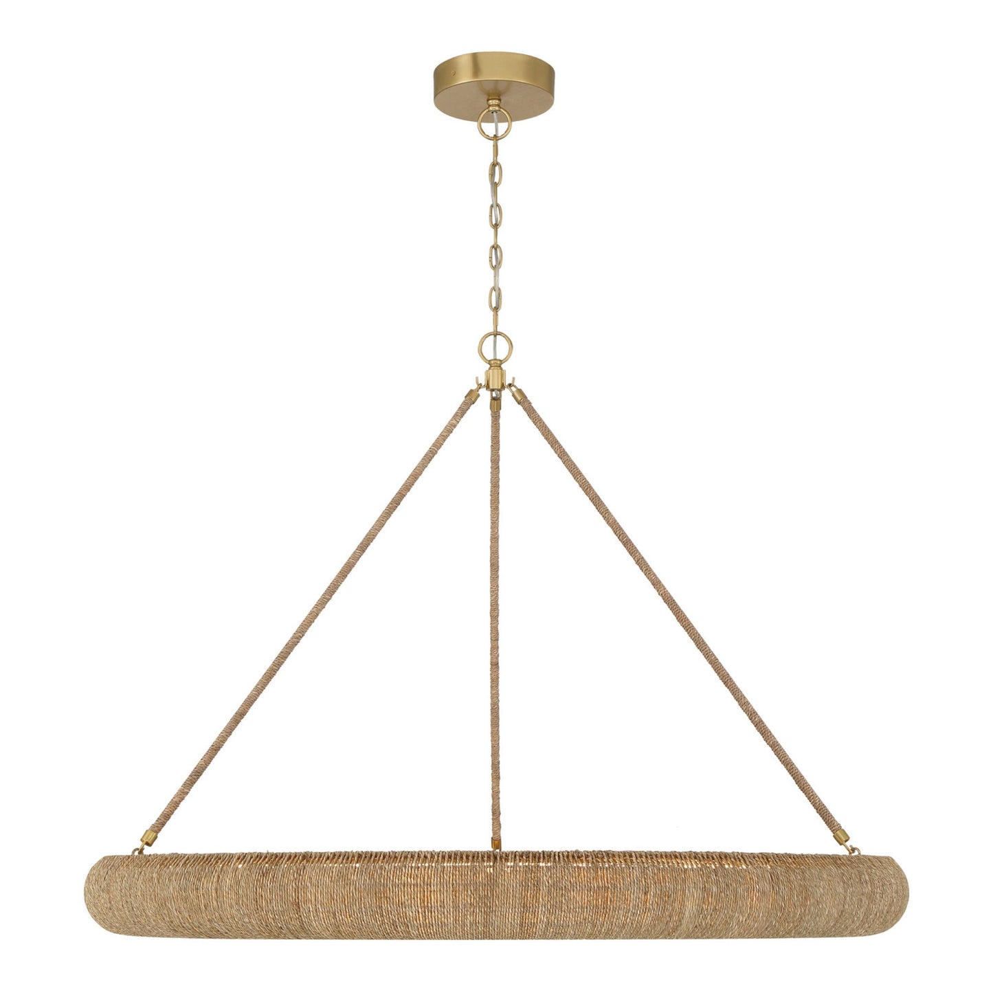 Oakley 48'' Integrated LED Soft Gold Chandelier Tan 48"W x 36.5"H x 48"D