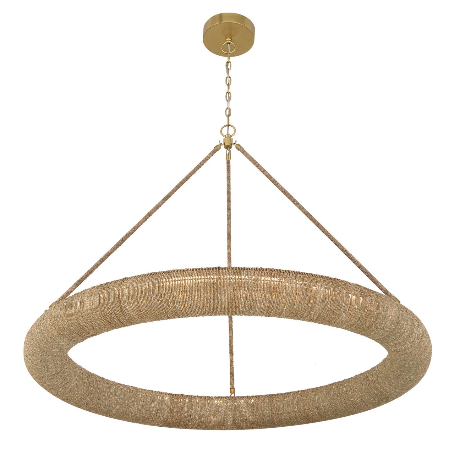 Oakley 48'' Integrated LED Soft Gold Chandelier Tan 48"W x 36.5"H x 48"D