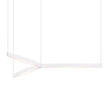 Ola??55" Wide Satin White LED Kitchen Island Light Pendant