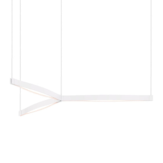 Ola??55" Wide Satin White LED Kitchen Island Light Pendant