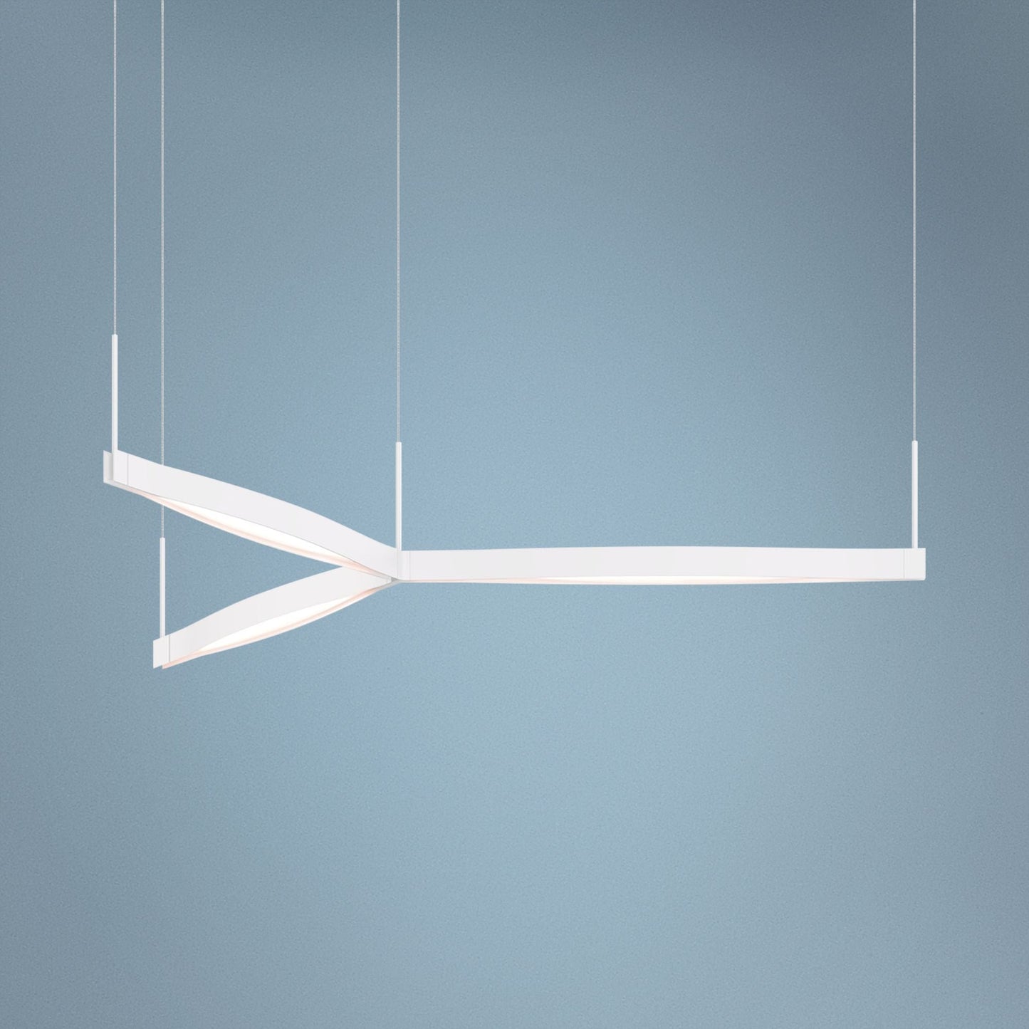 Ola??55" Wide Satin White LED Kitchen Island Light Pendant