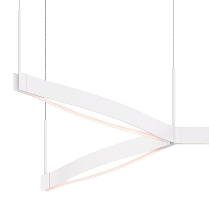 Ola??55" Wide Satin White LED Kitchen Island Light Pendant