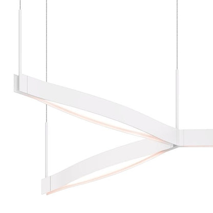 Ola??55" Wide Satin White LED Kitchen Island Light Pendant
