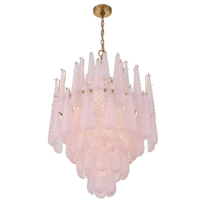 Ollie 26.25'' Aged Brass Chandelier Pink 26.25"W x 36.75"H x 26.25"D