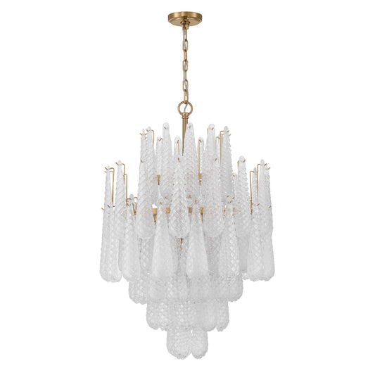 Ollie 26.25'' Aged Brass Chandelier Clear 26.25"W x 36.75"H x 26.25"D