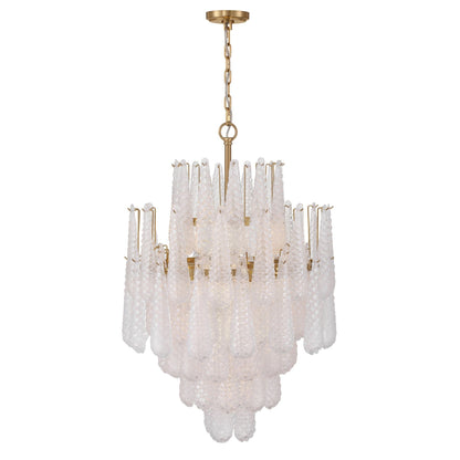 Ollie 26.25'' Aged Brass Chandelier Clear 26.25"W x 36.75"H x 26.25"D
