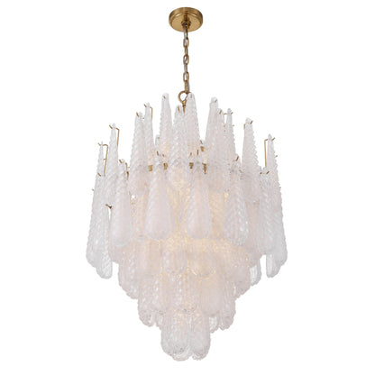 Ollie 26.25'' Aged Brass Chandelier Clear 26.25"W x 36.75"H x 26.25"D