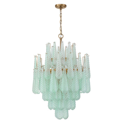 Ollie 26.25'' Aged Brass Chandelier Green 26.25"W x 36.75"H x 26.25"D