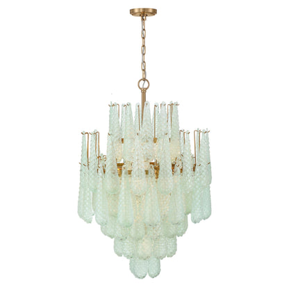 Ollie 26.25'' Aged Brass Chandelier Green 26.25"W x 36.75"H x 26.25"D