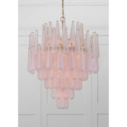 Ollie 33.25'' Aged Brass Chandelier Pink 33.25"W x 40.75"H x 33.25"D