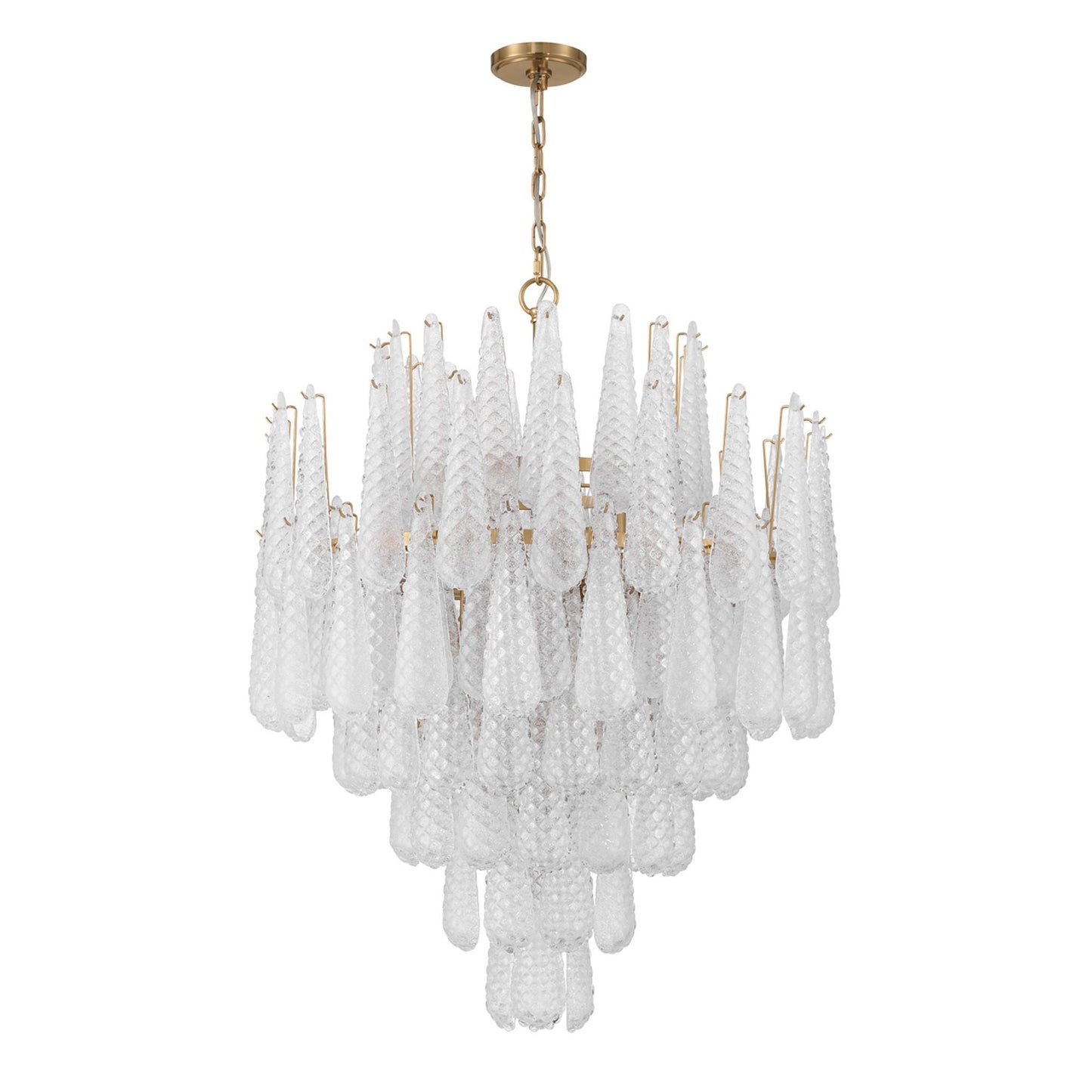 Ollie 33.25'' Aged Brass Chandelier Clear 33.25"W x 40.75"H x 33.25"D
