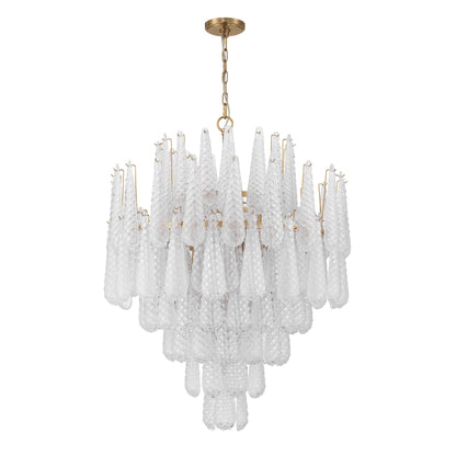 Ollie 33.25'' Aged Brass Chandelier Clear 33.25"W x 40.75"H x 33.25"D