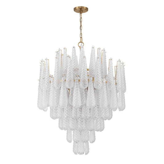 Ollie 33.25'' Aged Brass Chandelier Clear 33.25"W x 40.75"H x 33.25"D