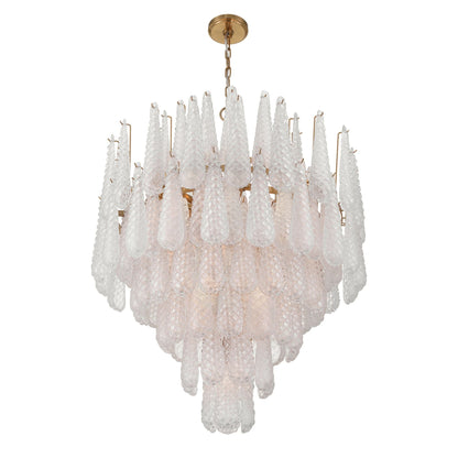Ollie 33.25'' Aged Brass Chandelier Clear 33.25"W x 40.75"H x 33.25"D
