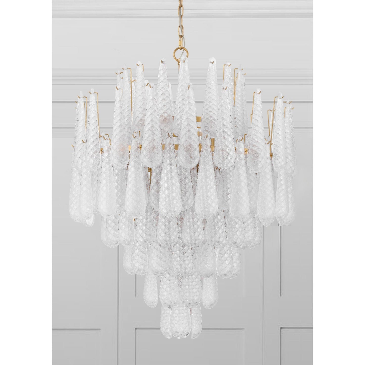 Ollie 33.25'' Aged Brass Chandelier Clear 33.25"W x 40.75"H x 33.25"D