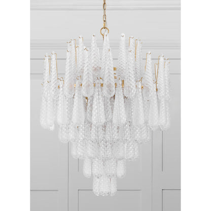 Ollie 33.25'' Aged Brass Chandelier Clear 33.25"W x 40.75"H x 33.25"D