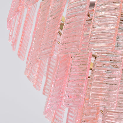 Opalora Pink Glass Chandelier