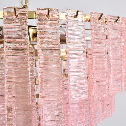 Opalora Pink Glass Chandelier