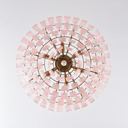 Opalora Pink Glass Chandelier