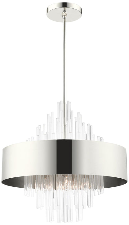 Orenburg 10 Light Polished Nickel Pendant Chandelier