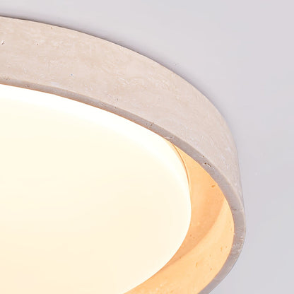 Orvella Travertine Halo Ceiling Light