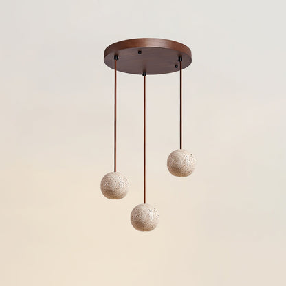 Orvella Travertine Sphere Pendant