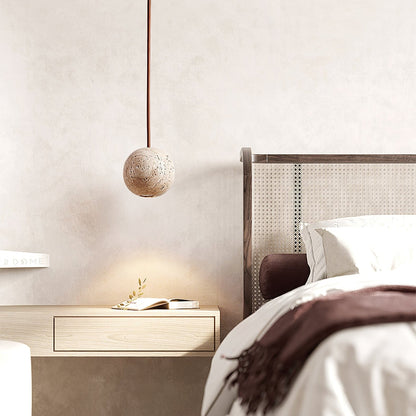 Orvella Travertine Sphere Pendant
