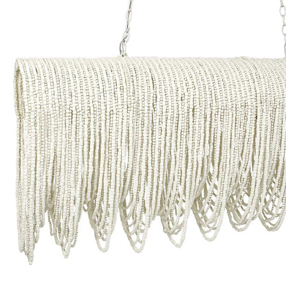 Palecek Brooke 4 Light 51" Wide Beaded Linear Chandelier