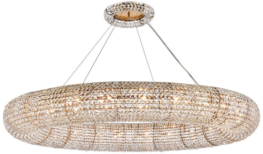 Paris 24 Lt Brass Chandelier Clear