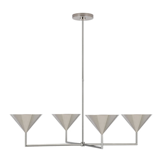 Paloma Contreras Orsay XL Chandelier in Polished Nickel Ceiling Light W38"