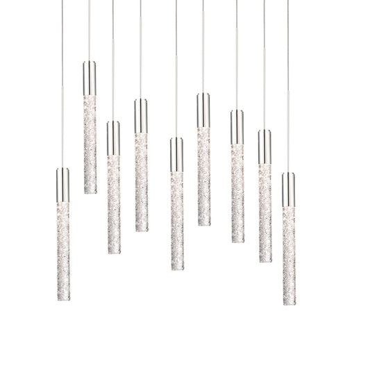 Modern Forms PD-35609-PN 3000K 47.5 Watt Magic LED Round Chandelier in Polished Nickel