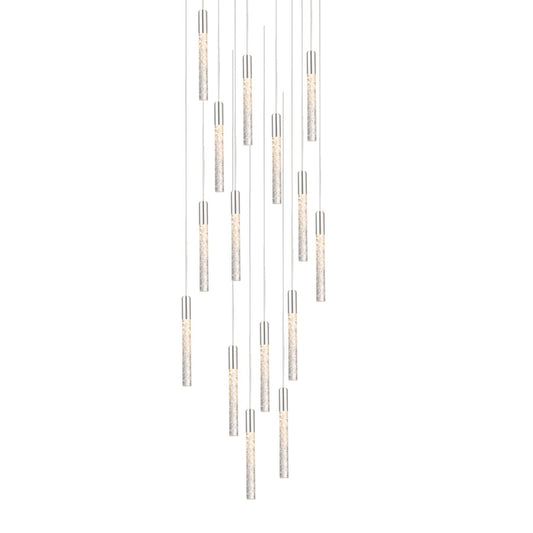 Modern Forms PD-35615-PN 3000K 79.5 Watt Magic LED Round Chandelier in Polished Nickel