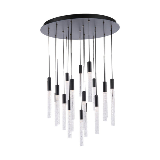 Modern Forms PD-35621-BK 3000K 110 Watt Magic LED Round Chandelier in Black
