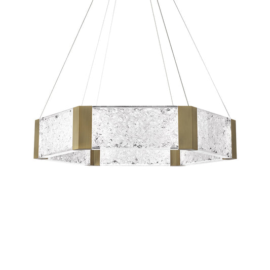 Modern Forms PD-76034-AB 3000K 32 Watt Forever LED Chandelier in Aged Brass