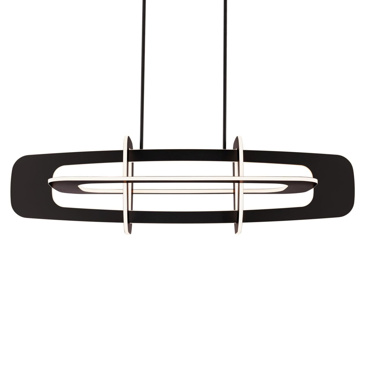 Vesta 50in LED Linear Chandelier 3000K in Black