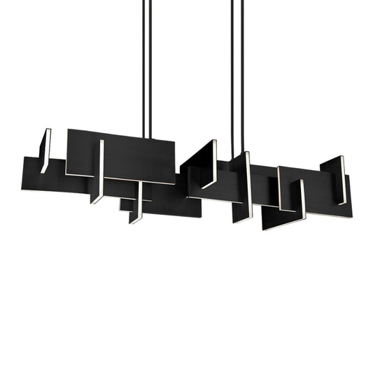 Amari 58in LED Linear Chandelier 3000K in Black