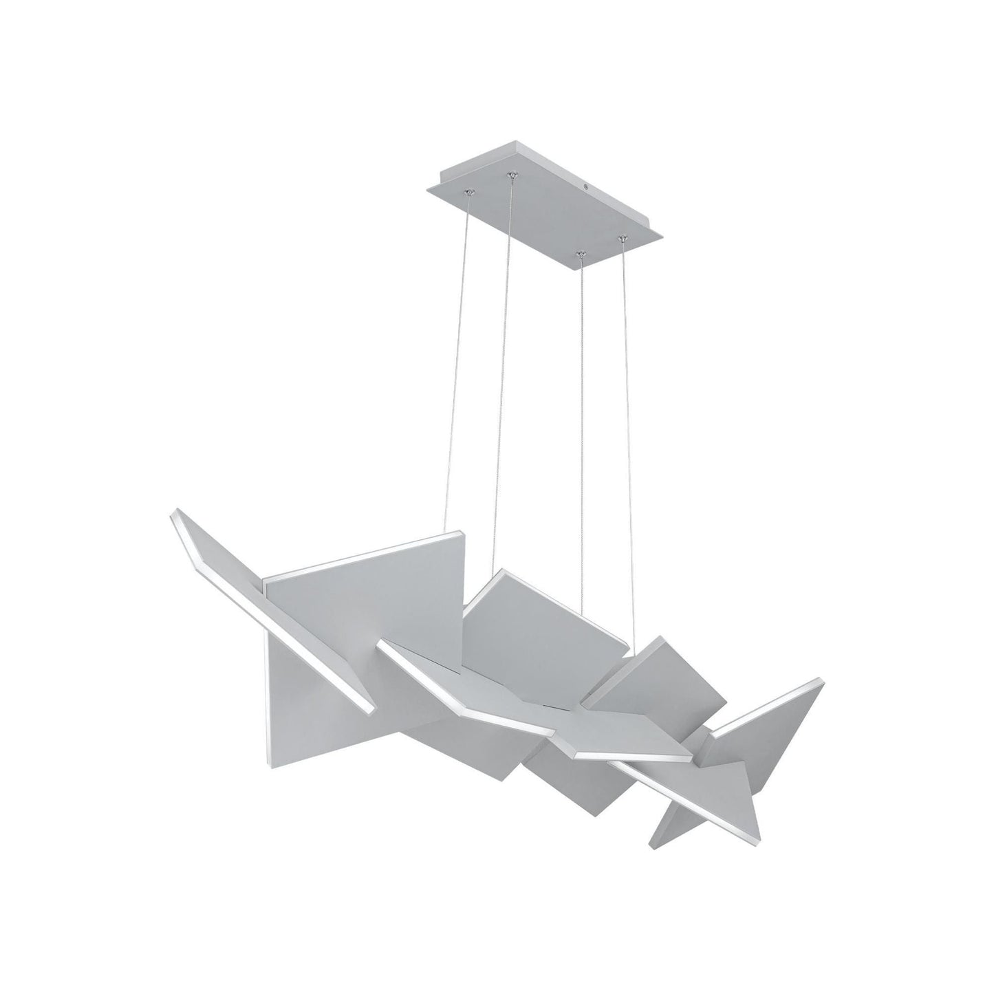 Konstrukt 48in LED Linear Chandelier 3000K in Titanium