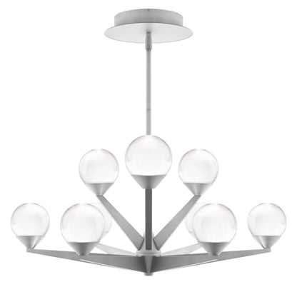 Double Bubble 27in LED 9 Light Chandelier 3000K in Satin Nickel