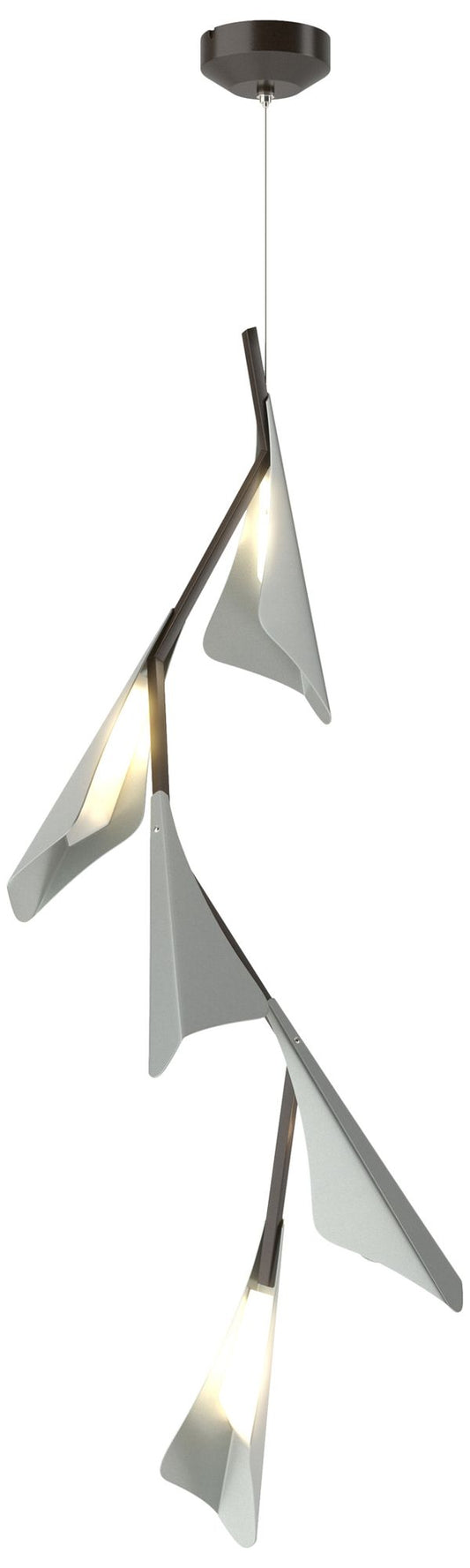Plume 15"W 5-Light and Oil Rubbed Bronze Standard LED Pendant